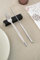 Set 4 poggia posate da tavolo nero opaco acciaio INOX, porta posate inossidabile, Design Elegante, Idea Regalo per Mise En Place di lusso per ristorante