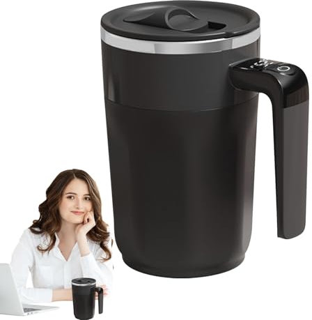 Taza de mezcla eléctrica,Taza de café con agitación magnética automática,Taza mezcladora automática impermeable de 400 ml|Taza mezcladora eléctrica portátil de alta velocidad, taza mezcladora recarg