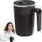 Taza de mezcla eléctrica,Taza de café con agitación magnética automática,Taza mezcladora automática impermeable de 400 ml|Taza mezcladora eléctrica portátil de alta velocidad, taza mezcladora recarg