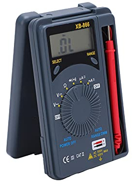 XB866 Pocket Multimeter Digital Display Mehrzweck Tragbarer Großer Hochschulds -Voltmeter und Aufnahme. MultimeterVoltMetercompact Amperemeterhand Multimeterlightweight