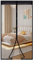 Magnetic Fly Screen Door - 90x210cm Polyester Mesh Curtain with Super Quiet Magnetic Closure Stripes Encryption - Anti-Mosquito or Anti Pest Magnetic Soft Nets Patio Curtain Insect Mesh (Black)