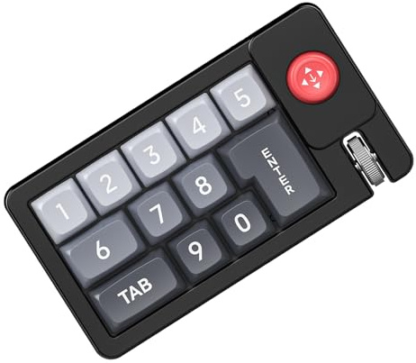 Dopsyesn Clavier mécanique Pavé numérique Ergonomique pour Une Seule Main | Clavier Pour PC Femmes Hommes Bureau Streaming Direct Montage Vidéo Musique Graphisme Écriture Dactylographie