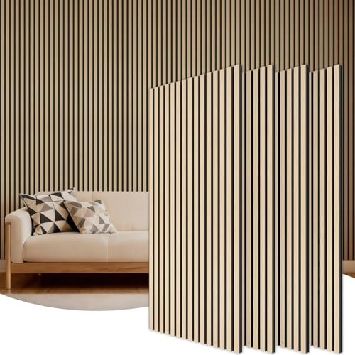 TONOR Wood Wall Panels for Interior Wall Decor-4 Pack 120 x 60 cm