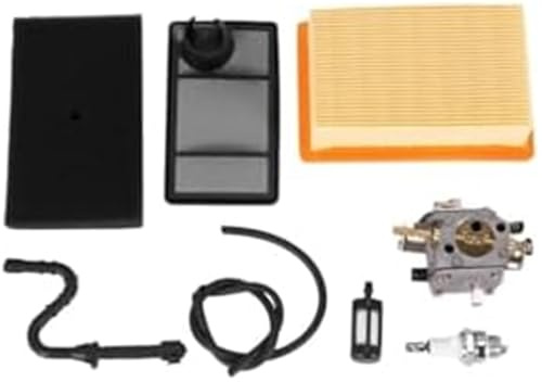 DEMULAX Kit de mise au point du carburateur de tondeuse à gazon avec filtre à air, for tronçonneuse à béton STIHL TS400 TS 400 HS-274E 4223-120-0600 Kit de filtre à air