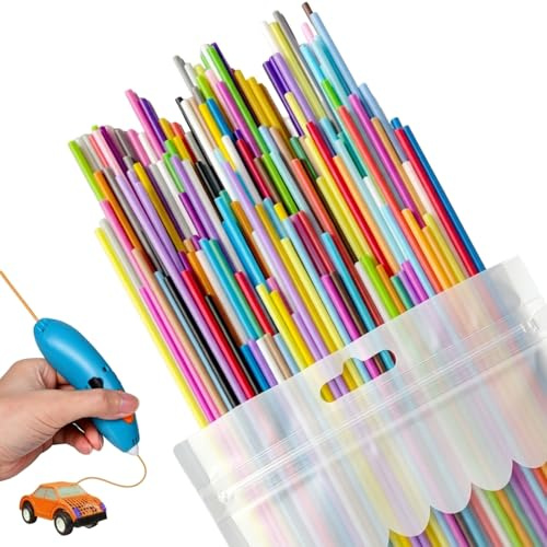 PCL-Filament 2,5 mm kompatibel mit 3Doodler Start+, 160 Stück/32 Farben | Stränge à 15cm für Niedrigtemperatur-Druck, inklusive Leuchtfarben; wiederverschließbar. Nur für 3Doodler Start/Start+.