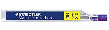Pack of 12Case of 12Leads 0.3mm HB Staedtler Marsmicro High Quality polycarbone
