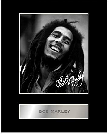 Iconic Pics - Bob Marley signiertes Foto, mit Passepartout, mit Autogramm