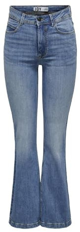 JdY Damen JDYFLORA Flared HIGH MB NOOS DNM Jeans, Medium Blue Denim, 26