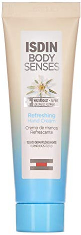 ISDIN BodySenses Crema de Manos, Gama Refrescante con Flor de Edelweiss Alpina, Hidrata tu piel de sensaciones - 30ml