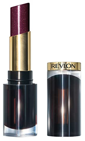 Revlon - Super Lustrous Glass Shine Barra de Labios, Aporta Brillo y Color, con Ácido Hialurónico, Aloe y Cuarzo Rosa, Hidrata, Calma y Suaviza, Textura Cremosa con Color Black Cherry - 3,7 g