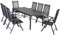 Casaria® Gartenmöbel Set 8 Stühle mit WPC Tisch 180x80cm Aluminium Sicherheitsglas Wetterfest Klappbar Modern Terrasse Balkon Möbel Sitzgruppe Garnitur Bern