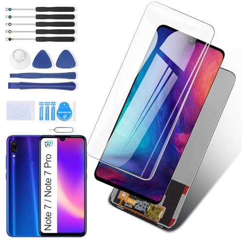 RongZy para Xiaomi Redmi Note 7/Note 7 Pro Reemplazo de Pantalla Táctil LCD + Compatible con M1901F7G M1901F7E M1901F7H M1901F7S el Kit de Herramientas de la Pantalla de Montaje del Teléfono(Negro)