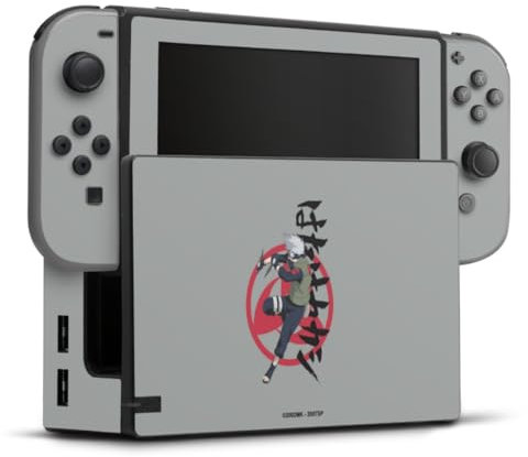 DeinDesign Autocollant Compatible avec Nintendo Switch Sticker Film Autocollant Naruto Shippuden Kakashi Produit sous Licence Officielle