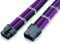 8 Pin PCIE GPU Sleeved Extension Cable 30cm + 2 Cable Combs - Shakmods (Purple & Black)