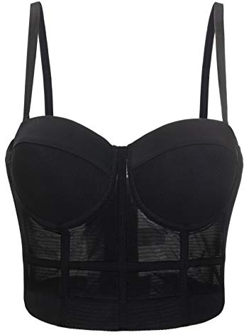 Woboren Damen Korsett Bustier BH Dessous Tank Top Tr?gertop Crop Top Corsage Schlanke Weste