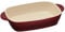 Auflaufform - Backform - Lasagneform - Brotbackform - rote Ofenform rechteckig aus Keramik für Brot Lasagne Brownie Kuchen (1 l - 183 x 122 x 45 mm)