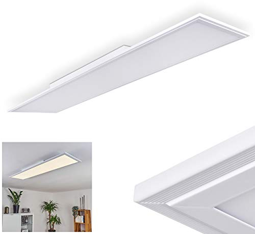 HOFSTEIN LED Deckenpanel Pau, eckiges Panel aus Metall und Kunststoff in weiß, 1-flammige moderne Deckenleuchte, 1 x LED 32 Watt, 4000 Kelvin (neutralweiß), 5200 Lumen