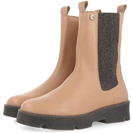 Stivali nude in pelle, alti con elastico laterale per bimba afies