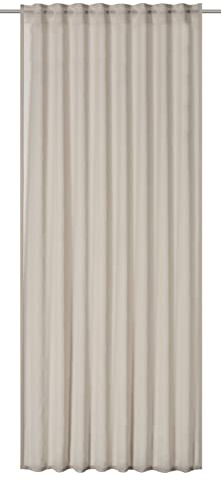 Elbersdrucke Gardine mit verdeckten Schlaufen Air 09 beige-Creme halbtransparent 255x140cm 201821 Vorhang für das Wohnzimmer Schlafzimmer Küche Flur Kinderzimmer