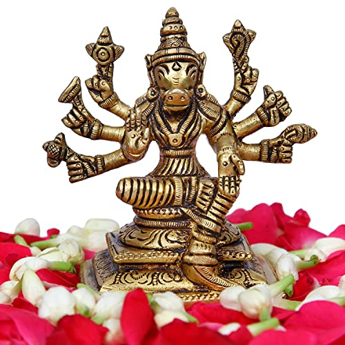 TreegoArt VARAHI Amman Statue Messing Idol | Lord VISHNU's Varaha Avatar - 11,4 cm