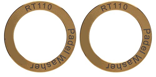 BuyWeek Fahrradpedale Unterlegscheiben, 2 Stück wasserdichte Verlängerung Fahrrad Pedale Unterlegscheiben Titanlegierung Fahrradpedal Unterlegscheibe Weniger Reibung Entfernen Geräusch (Gold)