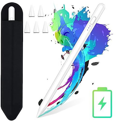 Penna per Apple iPad 2018-2023 KBCASE Pencil 2 generazione con 15 min Ricarica Rapida Penna Touch per Tablet iPad 10/9/8/7/6, iPad Mini 6/5, iPad Air 4/3, iPad Pro 11/12.9(Bianco)