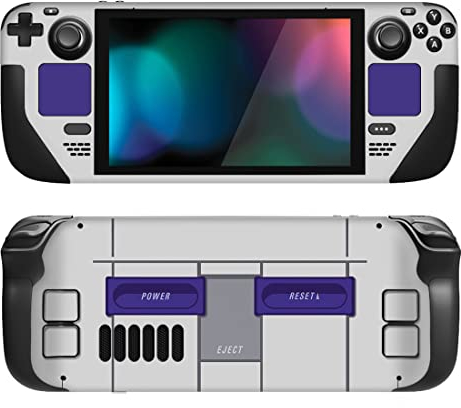 PlayVital Schutz Skin Decal für Steam Deck LCD, Skin Zubehör Custom Folie Stickers Vinyl Decal Faceplates Klebefolie für Steam Deck OLED Handheld Gaming PC-Klassiker SNES