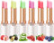 6 Packs Jelly Lipstick Set, Fruit Color Change Lip Balm Set, Peach Aloe Vera Strawberry Color Change Lip Balm, Long Lasting Moisturizer Lip Makeup Set (6PCS)