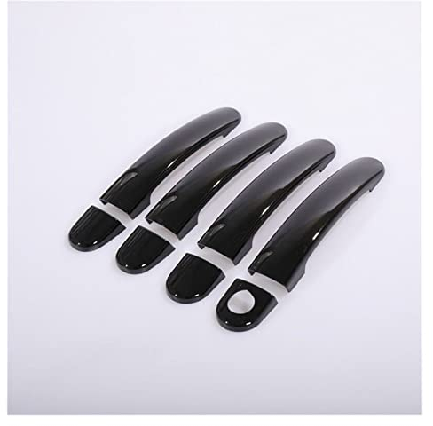 Auto Türgriff Türgriffabdeckung Für Seat Für Ibiza 2009-2017 2016 2015 2014 2013 2012 2011 Schwarz Chrom Auto Türgriff Abdeckungen Auto Styling Zubehör Aufkleber (Größe : Black 1 Keyhole)