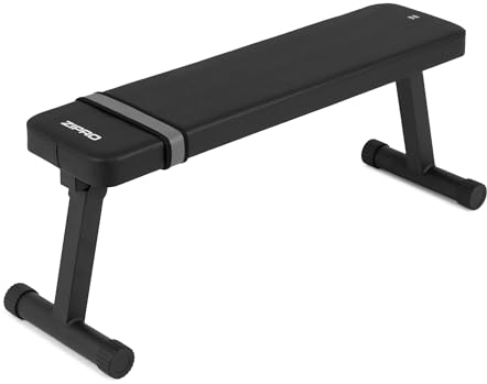 Zipro klappbare Trainingsbank Plank, Flachbank mit Tragegurt und Befestigungsgurt, Belastung 230kg, multifunktionale Hantelbank
