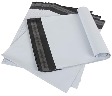20X30cm Versandtaschen Plastik Versandbeutel Blickdicht Selbstklebend Versandtaschen Warensendung Versandtüten für Kleidung Logistikverpackungen Transport Verpackungskarton 30Stück Weiß
