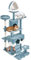 Abician Arbre à Chat Océan Griffoir à Grimper 93 x 55 x 184 cm 2 Niches Échelle Pratique Perchoirs en Sisal Bleu