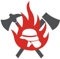 WildeBabsKLBT 2 Stück Feuerwehr Bergen Löschen Schützen Retten 112 Flamme Axt S352 11cm hochwertige Premium Aufkleber-Folie Sticker