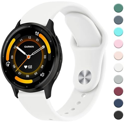 Oumida für Garmin Venu 2 Armband/Garmin Venu 3 / Garmin Vivoactive 4 45mm Armbänder Damen Herren, 22mm Silikon Uhrenarmband Classic Sport Ersatzarmband für Garmin Forerunner 255/265/ 745/255 Music