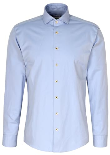 Seidensticker Herren Casual Hemd, Blau, 47 EU