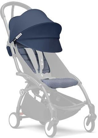 Pack Color 6+ para YOYO, Air France Blue - Solo Textiles: Cojín de asiento, dosel extensible y bolsillo trasero con cremallera - Requiere chasis del YOYO (se vende por separado)