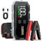 YUSMAN Booster Batterie Voiture - 4000A Démarreur Batterie Voiture Supersafe(Jusqu'à 7L GAS/5.5L Diesel), 12V Jump Starter avec LED, 5 V/3A, QC3.0,Sortie USB, Pince Sécurité Intelligentes et Ecran LCD