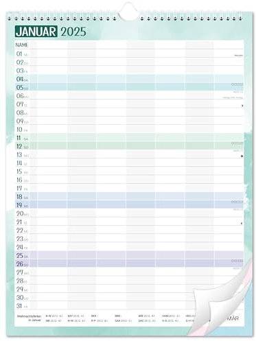 Planificador Familiar 2025 2026 - Calendario 2025 2026 Planificador Familiar 7 Columnas Calendario Familiar 2025 2026 de julio de 2025 a diciembre de 2026, 33 x 44 cm, color