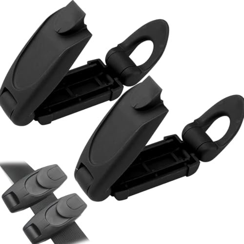OIGWBPH 2 pièces Clips de Réglage Universel,Clip de Ceinture de Sécurité Durable en ABS,Positionnement Confortable,Bloque et Pince Ceinture de Sécurité Voiture,pour Enfants Enceintes (Noir)