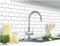 Yoillione Peel and Stick Tiles Kitchen: Self Adhesive Tiles Stickers for Walls - 10 Sheet White Splashback for Bathroom