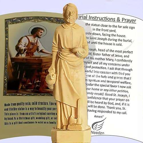 Wjelet St. Joseph-Statue zum Verkauf des Hauses, St. Joseph-Statue zum Verkauf von Häusern, komplettes Set mit Anleitung (evtl. nicht in deutscher Sprache) und Gebet, St. Joseph-Statue für den Verkauf