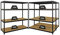 PROREGAL Mega Deal 3er-Set Schwerlastregal Giant Elephant 160x150x60cm mit 4 Ebenen Fachlast 200kg Schwarz, Kellerregal, Steckregal, Garagenregal, Lagerregal