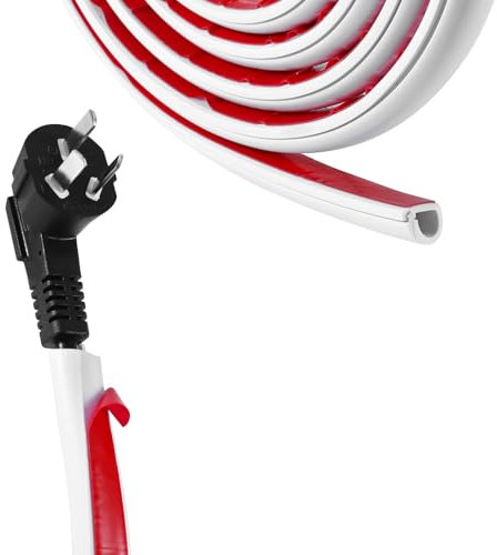 Wall Cord Hider, 118.1 Inch Self-Adhesive Wire Covers Floor Cord Cover Cable Trunking Hider Wall Wire Hider Flexible Cable Raceway for Home Office Cable Management
