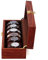 Esyogen 6 Uhrenbox Gitter aus Holz und Samtstoff Vintage Uhrenschatulle Uhrenbox Display Organizer Schmucketui Geschenke Uhrenschachtel
