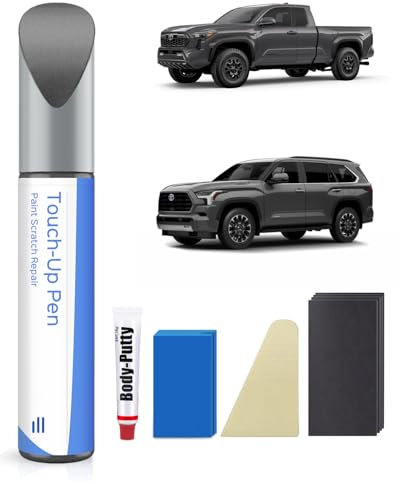 PARTS4EV 1G3 Magnetic Gray Metallic - Kit di vernice per ritocchi compatibile con Toyota – Perfetta corrispondenza per scheggiature e graffi.