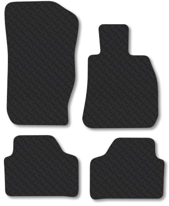 Compatible with Rubber Car Mats for BMW X1 (2009-2015) 5mm | Heavy Duty Rubber Tailored Fit Floor Mats Full Coverage Durable Waterproof Accessories Easy Clean Anti Slip Made in the UK