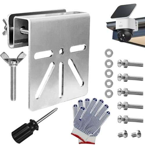 JASFLY Edelstahl-Anti-Rost Montagehalterung für Dome-Kameras, Universelle Außenhalterung, Wetterfeste Sicherheitskamera Halterung Keine Bohr Installation (Silber)