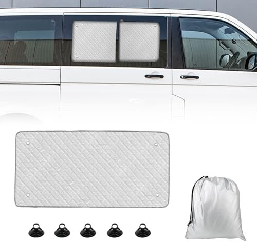 Thermomatte Passend für VW T5 T6 Seitliche Schiebetür, Sonnenschutz Auto Frontscheibe Innen Passend, Auto Sonnenblende Frontscheibenabdeckung, Seitliche Schiebetür Sonnenblende
