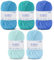 Filato per uncinetto (50 g x 5 Colori), Lana Gomitoli a 5 fili, Filato per Maglieria e Uncinetto, Kit di Lana per Maglieria e Artigianato, Filato Acrilico Super Morbido per Principianti e Bambini 02