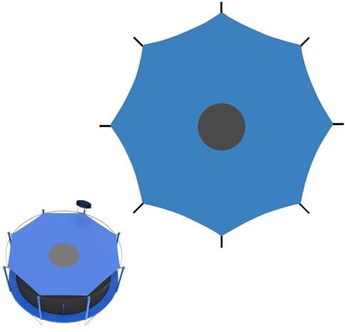 ARTGUTS Cubierta para trampolín azul, diámetro de 306 cm, para trampolín de 8 barras, protección solar, toldo impermeable, para jardín y terraza